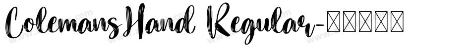 ColemansHand Regular字体转换